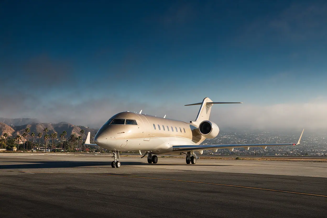 Private jet in Los Angeles