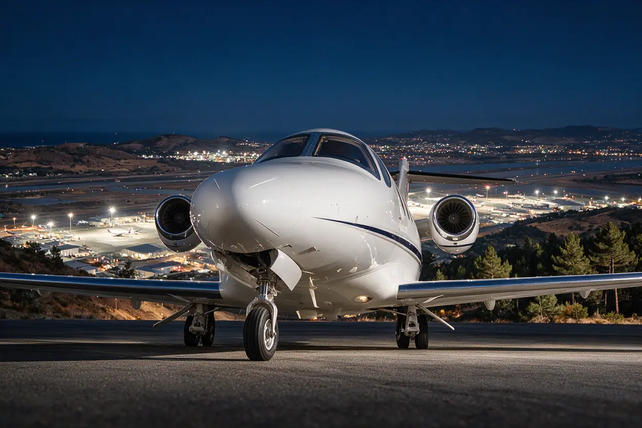 Light jet on the ramp